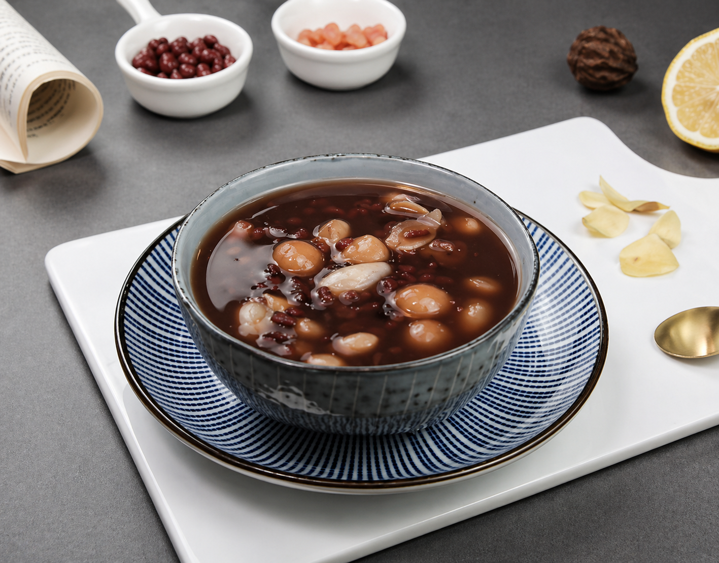 Black Rice, Lily, and Longan Congee